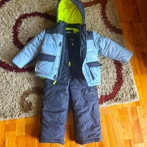 EUC snow suit with coat and adjustable bibs